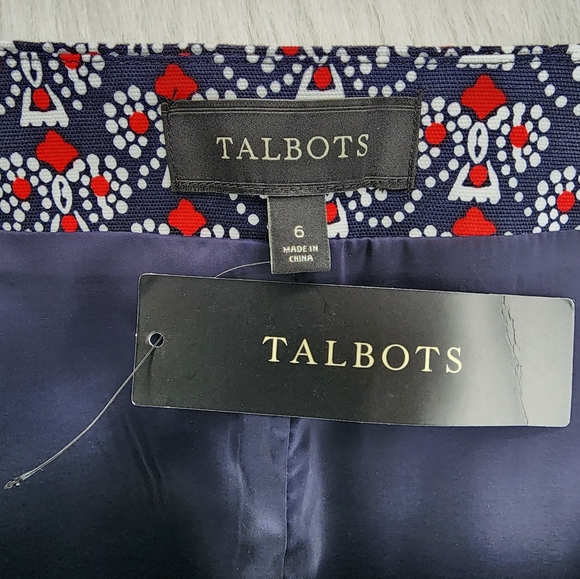 Talbots Bandana Dot Patten Skirt NWT - Picture 7 of 11